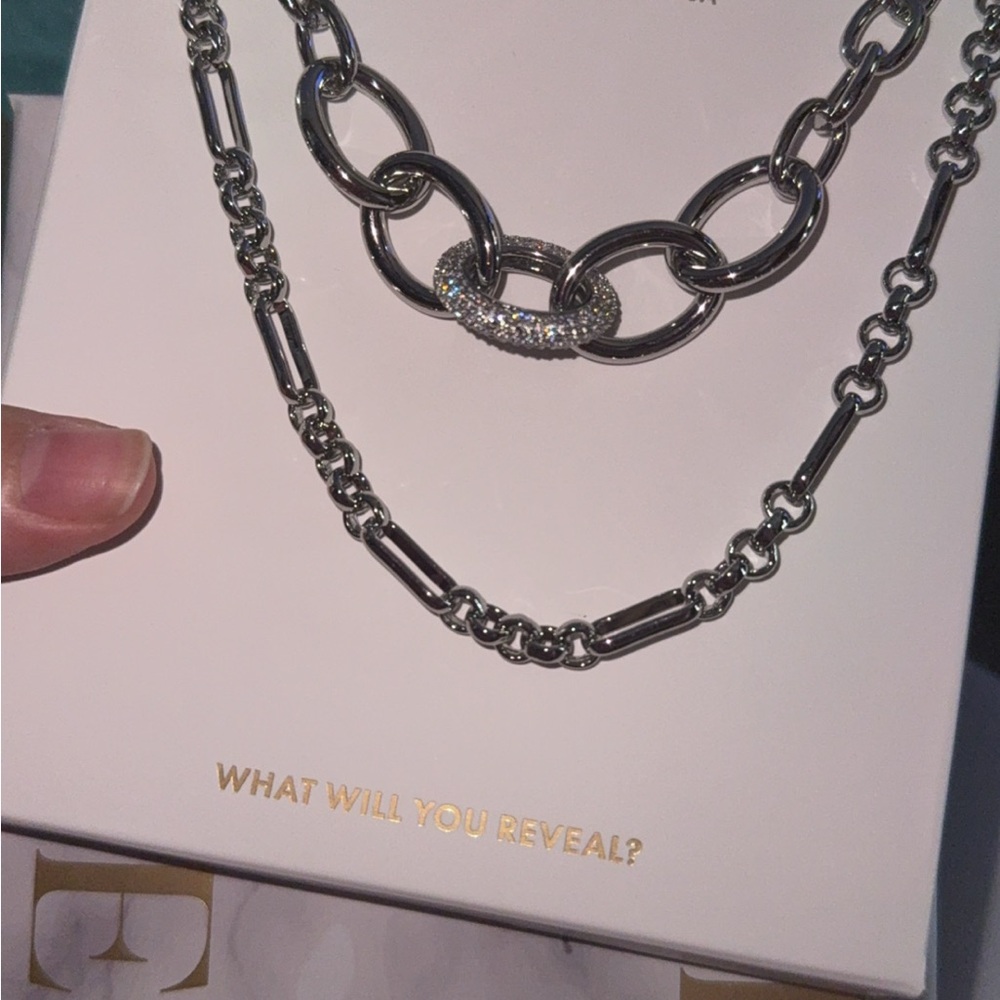 bp Silver Necklace Set Modern Design
